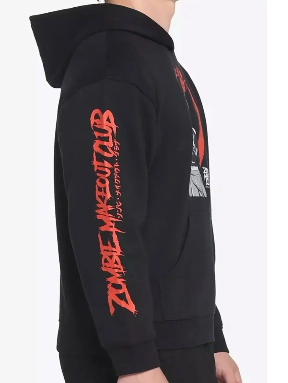 Zombie Makeout Club Creature Hoodie Manga Graphic Sweatshirt Men's XS New w tag